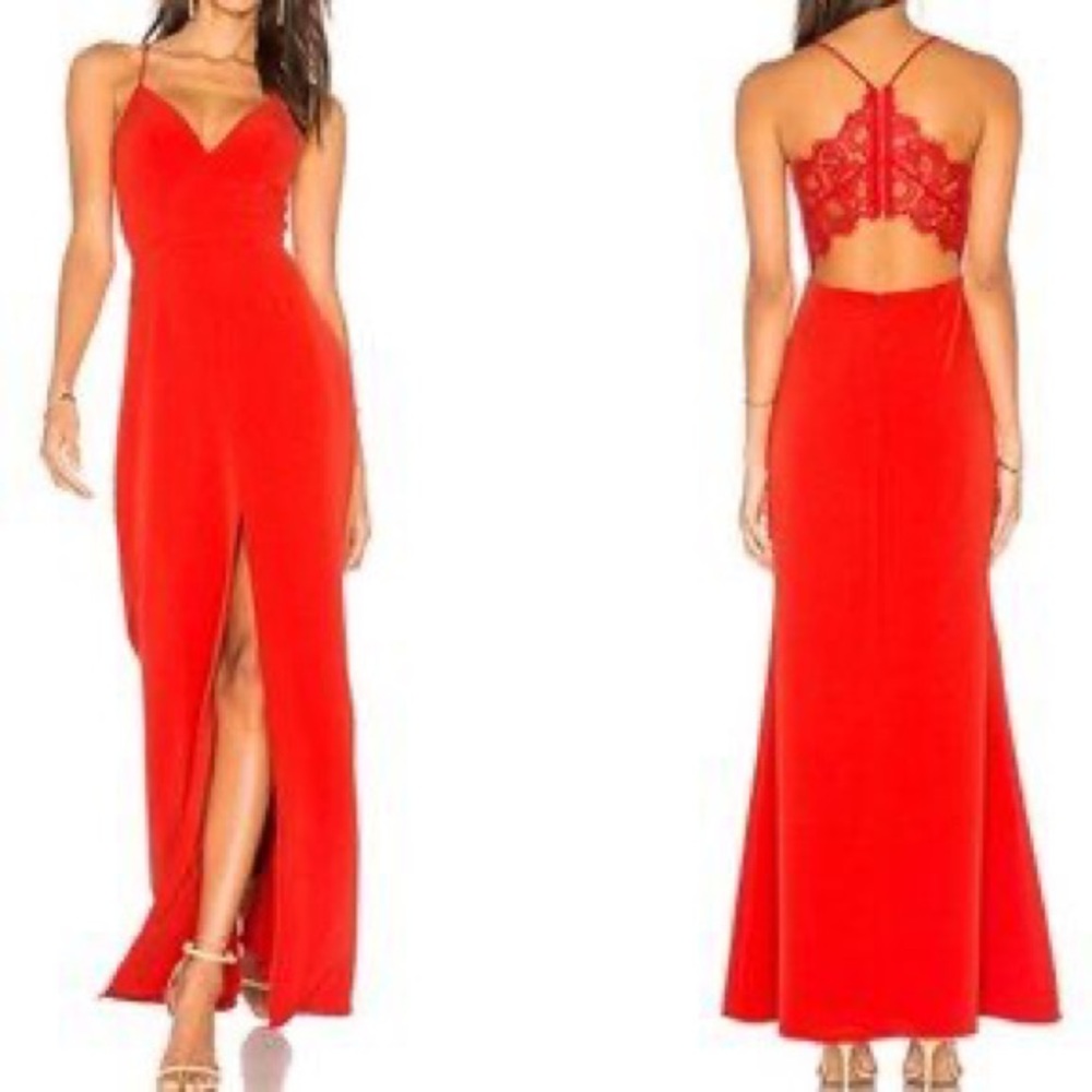 Lovers & Friends Helena lace back gown EUC size 2